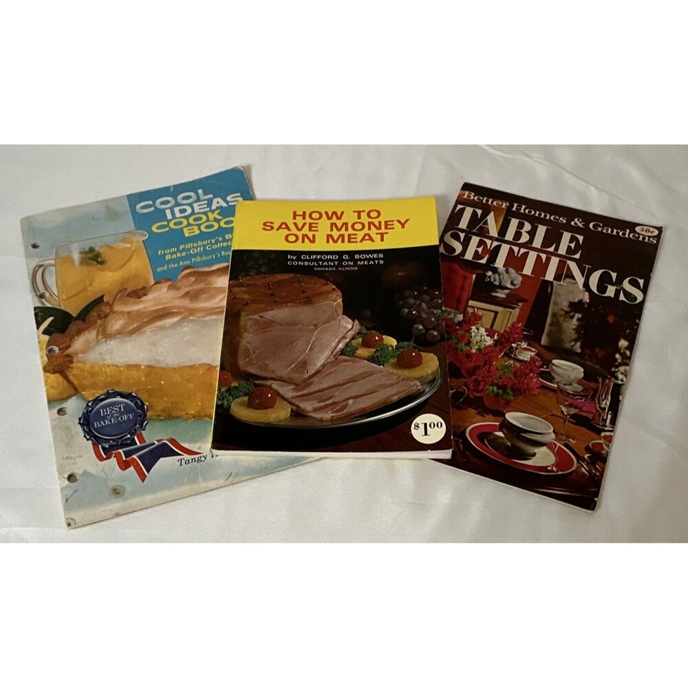 Cookbook Pamphlet Lot 1950s-60s Pillsbury Better Homes and Gardens Meat Carving